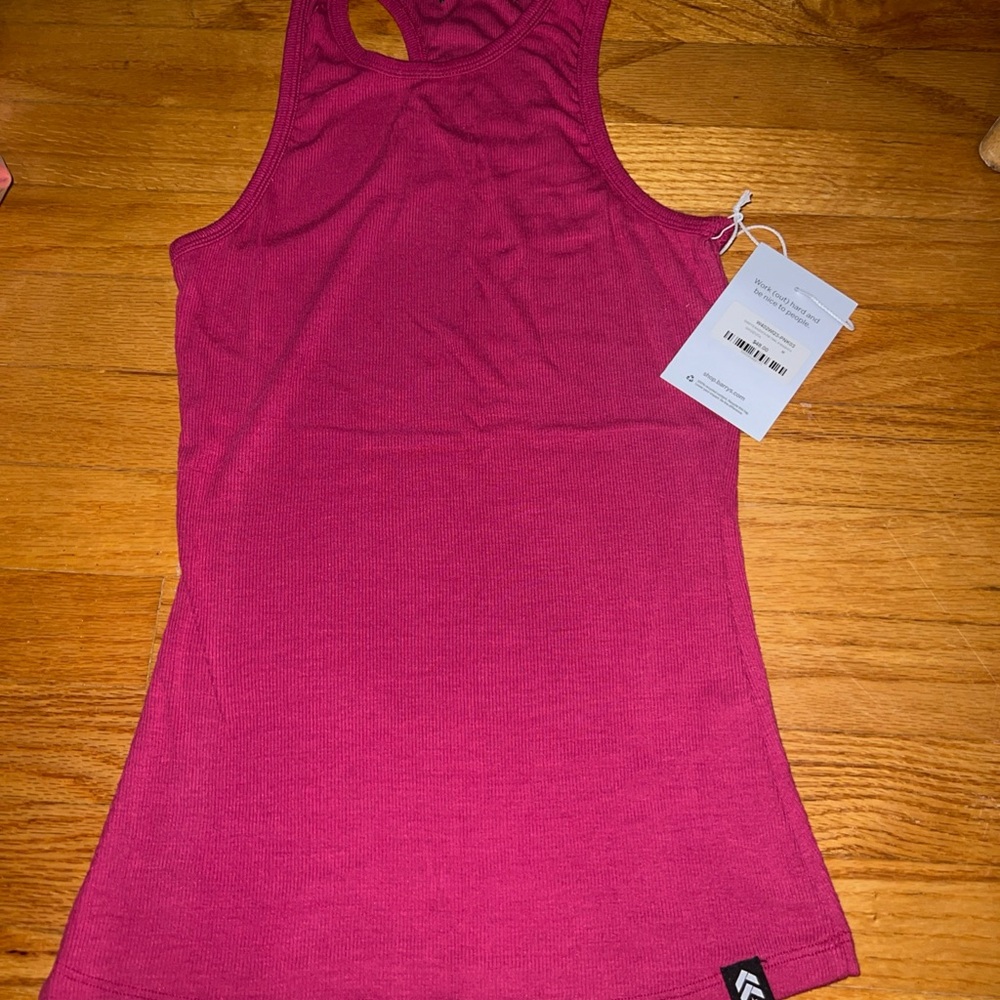 Fitted Pink Sleeveless Cut Out Tank Top
